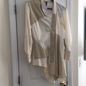 multi fabric  jacket.